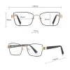 Női Anti-Blue Light Szemüveg Techsuit Reflex PC (3171) - Téglalap alakú, Fém keret, AC lencse - Arany/Fekete thumbnail