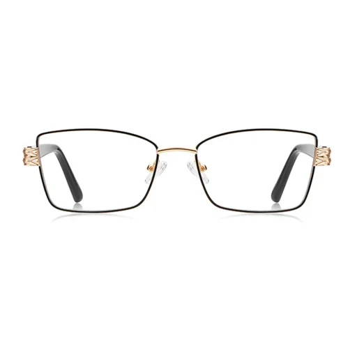 Techsuit Női Anti-Blue Light Szemüveg - Téglalap alakú, fém keret, AC lencse - Fekete (3171) - 3