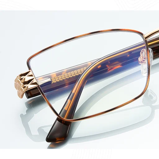 Techsuit Női Anti-Blue Light Szemüveg - Téglalap alakú, fém keret, AC lencse - Fekete (3171) - 6