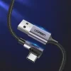 USB-A - USB-C Kábel UGREEN US284 Szögletes, 18W, 3A, 0.5m, Szürke thumbnail