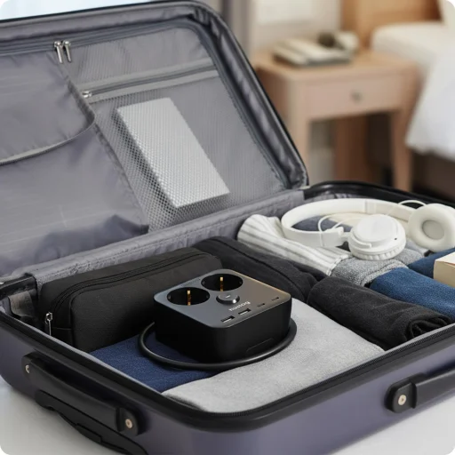 Huslog Power hálózati elosztó telefon tartóval HUS1055 USB-A, USB-C porttal - 10