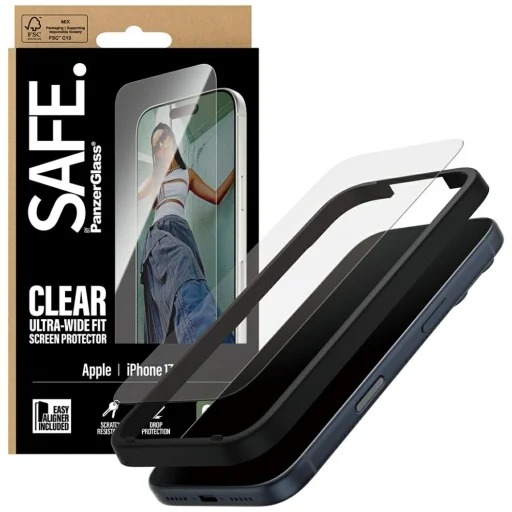 iPhone 17 Pro SAFE edzett üveg PanzerGlass Ultra-Wide Fit EasyAligner üvegfólia - 4