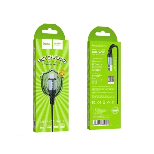 USB-A - microUSB Kábel Hoco X38 Cool, 18W, 2A, 1m, Fekete - 5