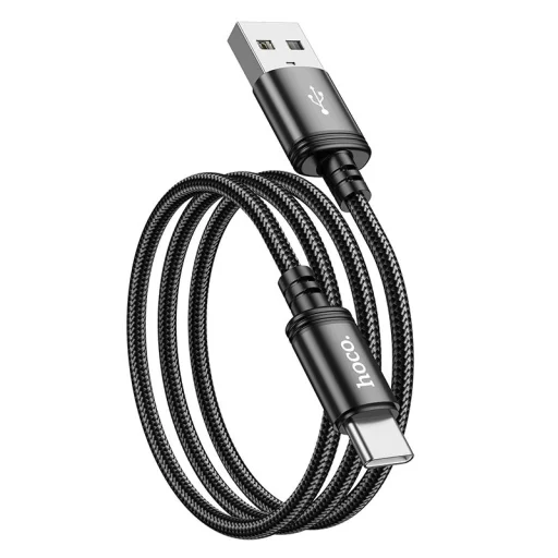 USB-A - USB-C Kábel Hoco X89, 60W, 3A, 1m, Fekete - 3