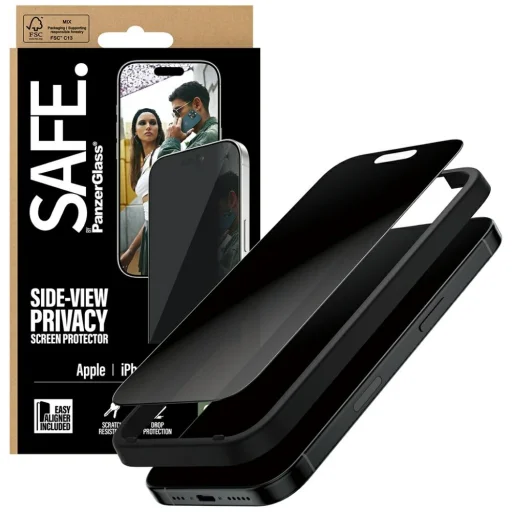 iPhone 17 / 16 Pro üvegfólia SAFE Privacy Glass PanzerGlass Ultra-Wide Fit EasyAligner - 5