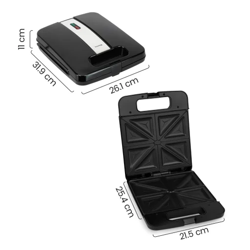 Huslog 4 szeletes melegszendvics sütő 1800W - 4