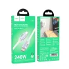 USB-C to USB-C kábel Hoco U134, 240W, 1.8m, Szürke thumbnail