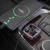 Bluetooth FM Transmitter és Autós Töltő Hoco E85, 2 x USB-A - 1 x USB-C, Fekete thumbnail