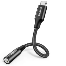 USB-C – 3,5 mm audioadapter UGREEN AV142, fekete