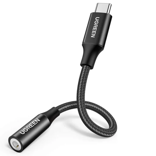 USB-C – 3,5 mm audioadapter UGREEN AV142, fekete - 1