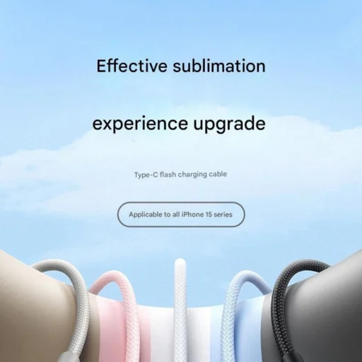 UGREEN L501 Type-C USB kábel, 60W, 3A, 2m, Szürke - 5