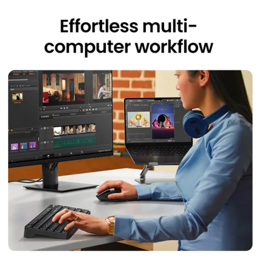 Vezeték nélküli egér UGREEN M751, 5000DPI, BT / Wi-Fi, fekete - 7