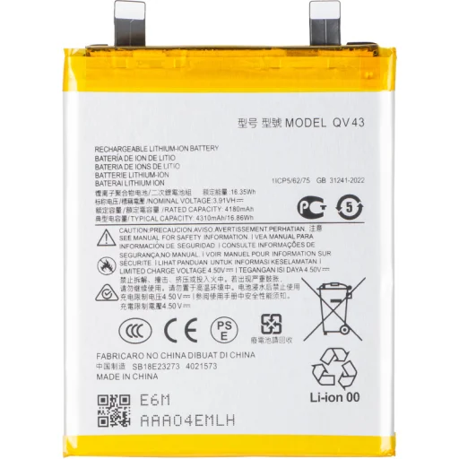 Akkumulátor QV43 Motorola ThinkPhone 25 / Edge 50 Neo-hoz, Utángyártott - 1