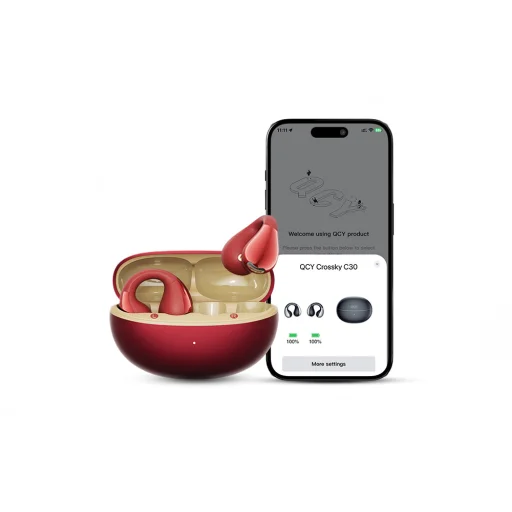 QCY Crossky Clip C30 fülhallgató (piros) - 13