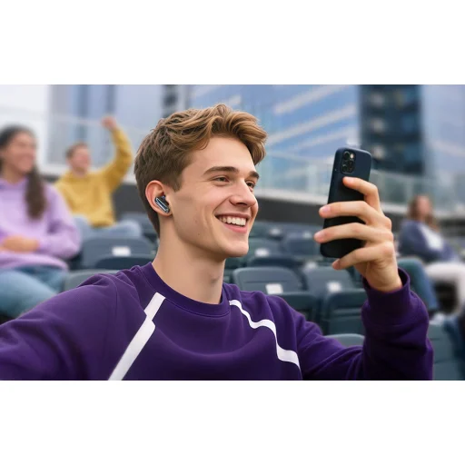 TWS QCY MeloBuds N70 Headphones (gold) - 11