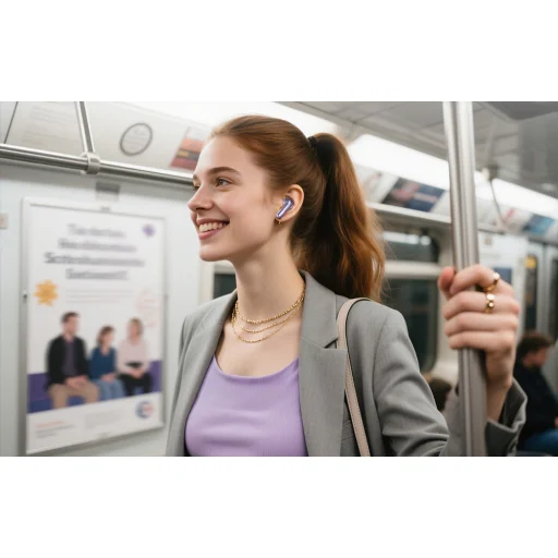 QCY MeloBuds N70 fülhallgató (lila) - 13