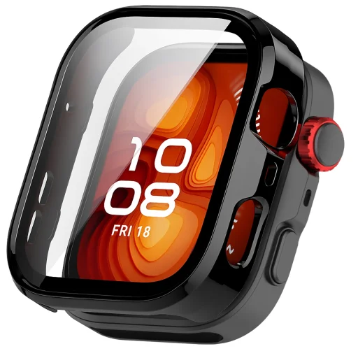 Huawei Watch Fit 4 Pro Fekete Techsuit - Defense360 Pro + Kijelzővédő tok - 1