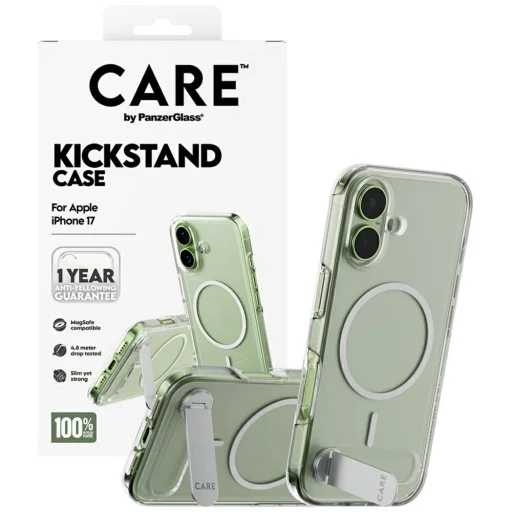 CARE by PanzerGlass Feature tok kitámasztóval MagSafe iPhone 17 - Átlátszó tok - 4