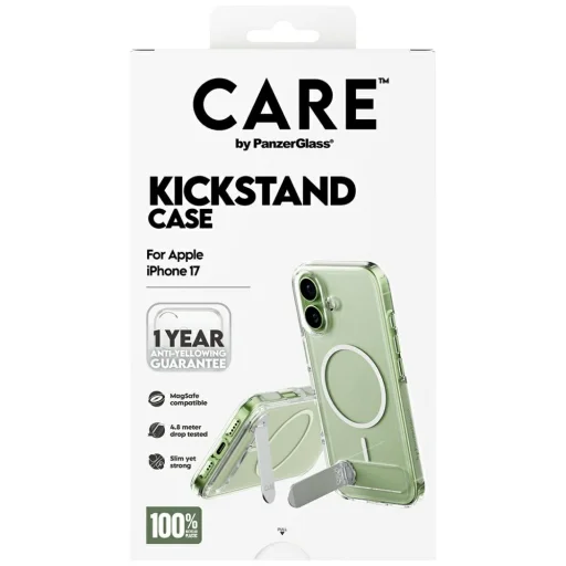 CARE by PanzerGlass Feature tok kitámasztóval MagSafe iPhone 17 - Átlátszó tok - 5