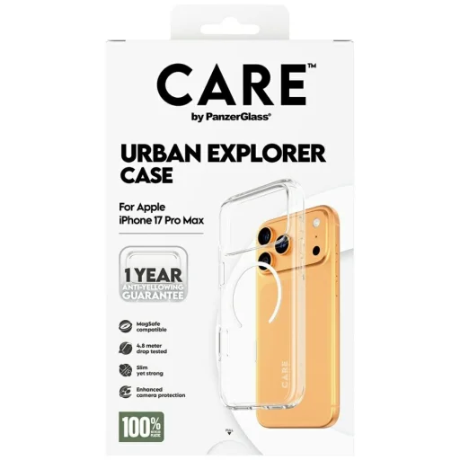 CARE by PanzerGlass Flagship Urban Explorer tok fehér MagSafe-fel iPhone 17 Pro Maxhoz - Átlátszó - 5