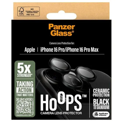 iPhone 16 Pro/16 Pro Max PanzerGlass Hoops Kerámia Lencsevédő üvegfólia - 4