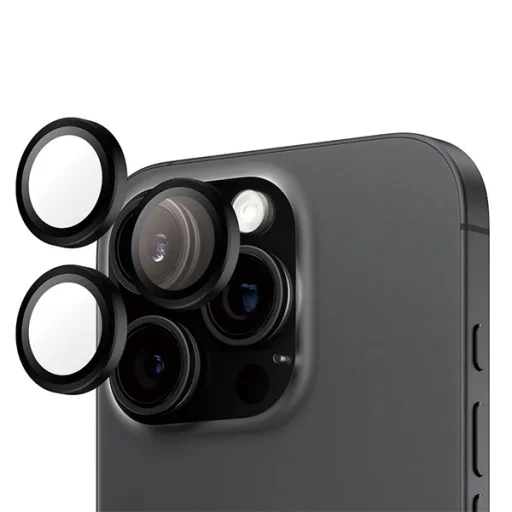 iPhone 16 Pro/16 Pro Max Hoops Lencsevédő üvegfólia fekete - 2