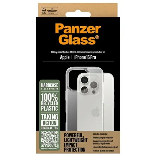 iPhone 16 Pro PanzerGlass HardCase tok 6.3" átlátszó 1288 - 4