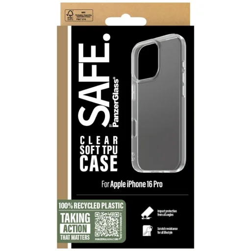 iPhone 16 Pro Case SAFE by PanzerGlass TPU tok áttetsző - 4
