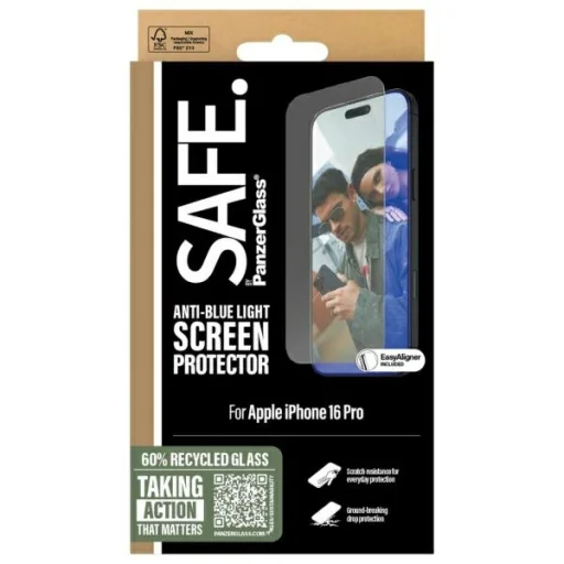 iPhone 16 Pro SAFE by PanzerGlass 6,3" kijelzővédő kék fény szűrős üvegfólia SAFE95880 - 4
