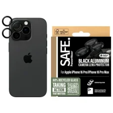 iPhone 16 Pro / 16 Pro Max lencsevédő fekete üvegfólia