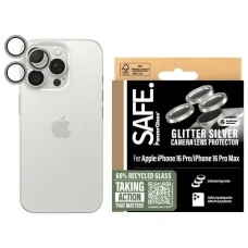 iPhone 16 Pro / 16 Pro Max objektívvédő üvegfólia csillogó ezüst SAFE by PanzerGlass SAFE95
