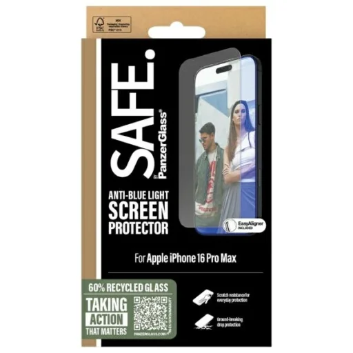 iPhone 16 Pro Max SAFE by PanzerGlass 6.9" Képernyővédő Anti-kék Fény Üvegfólia SAFE95882 - 4