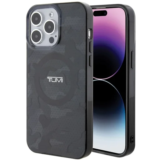iPhone 15 Pro Max szürke terepmintás keménytok MagSafe kompatibilitással tok - 1