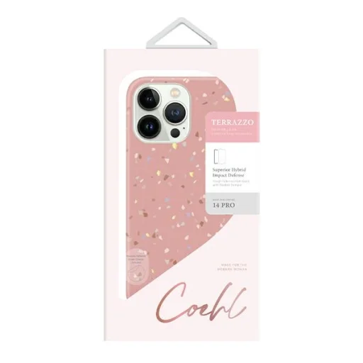 iPhone 14 Pro tok UNIQ Coehl Terrazzo coral pink tok - 5