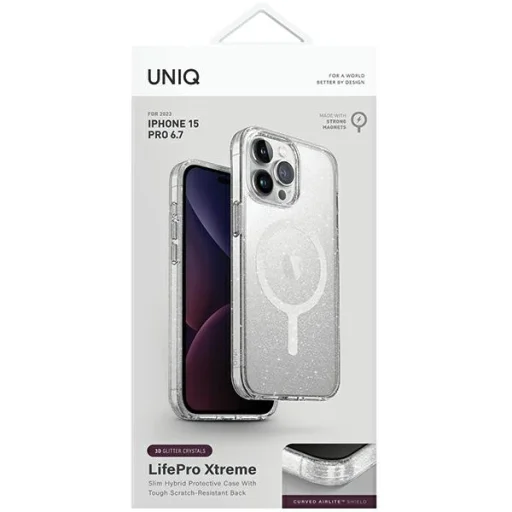 iPhone 15 Pro Max 6.7" UNIQ LifePro Xtreme Magclick Charging áttetsző tok - 6