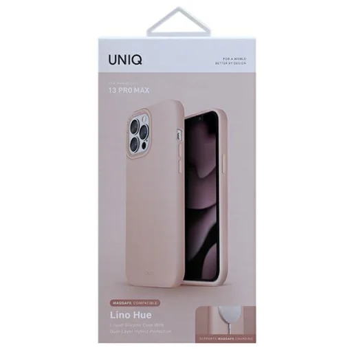 iPhone 13 Pro Max UNIQ Lino Hue tok 6,7" blush pink MagSafe - 6