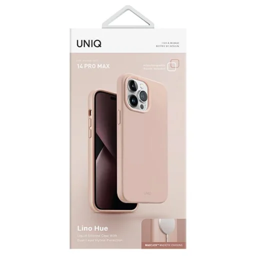 iPhone 14 Pro Max tok UNIQ Lino Hue Magclick Töltés tok rózsaszín - 7
