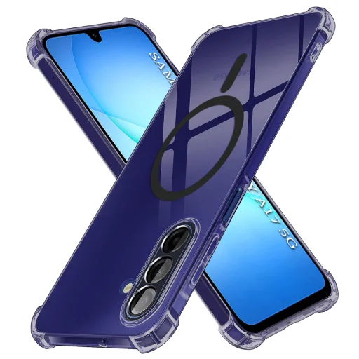 Samsung Galaxy A17 5G Smoke Black Techsuit - Shockproof Clear Silicone MagSafe tok - 1