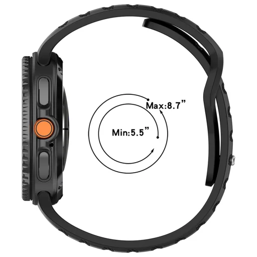 Samsung Galaxy Watch8 40mm/Watch8 44mm/Watch8 Classic/Ultra 2 Szürke Techsuit Karóraszíj (W050) - 5