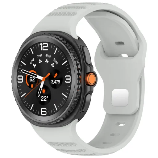 Samsung Galaxy Watch8 40mm/Watch8 44mm/Watch8 Classic/Ultra 2 Szürke Techsuit Karóraszíj (W050) - 1