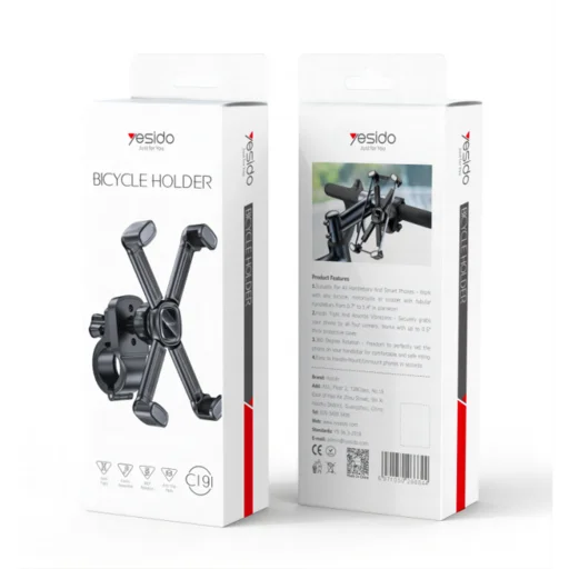 Bicikli/Motorkerékpár - Fekete Yesido - Bike Holder (C191), Többirányú állíthatóság, 4.5-6.8" - 5
