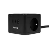 Huslog LED elosztó kocka fekete USB-A, USB-C portokkal thumbnail