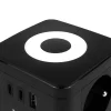 Huslog LED elosztó kocka fekete USB-A, USB-C portokkal thumbnail