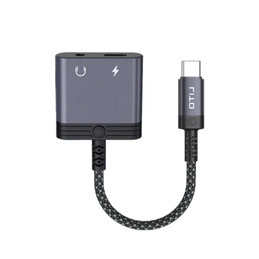 Lito - Audio Adapter (LA04T) - Type-C Jack 3.5mm-re, Type-C, Támogatott hívások, Gyors töltés, Hangerőszabályzás, 60W - Fekete - 1