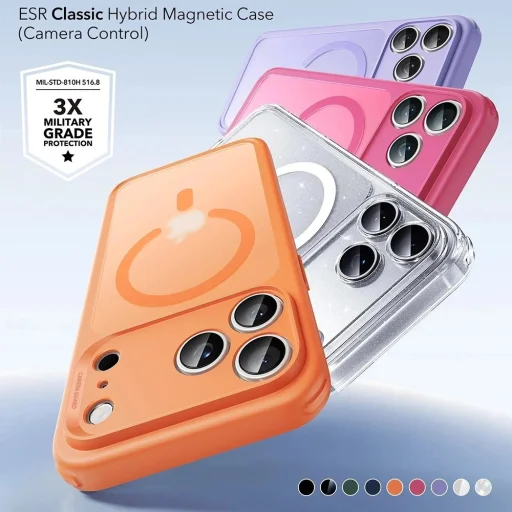 iPhone 17 Pro Frosted Orange ESR Classic Hybrid HaloLock tok - 2