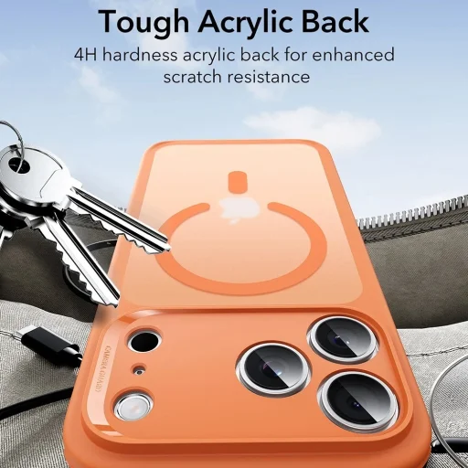 iPhone 17 Pro Frosted Orange ESR Classic Hybrid HaloLock tok - 4