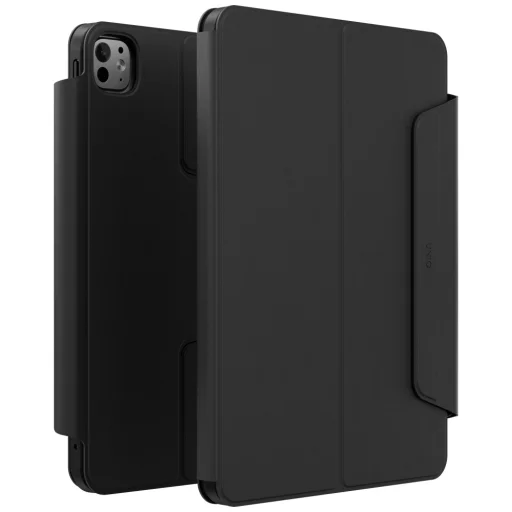 iPad Pro 11 M4 (2024) UNIQ Rovus Snapmount Mágneses 360 fokban Forgatható Levehető tok fekete tok - 2
