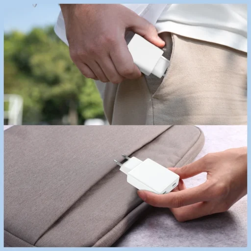 4smarts PDPlug Slim Dual 65W GaN 2xUSB-C fehér hálózati adapter - 5