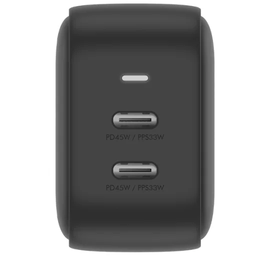 Hálózati USB-C töltő adapter ENERGEA Travelite GaN45 2xUSB-C PD-PPS 45W fekete US+EU - 3
