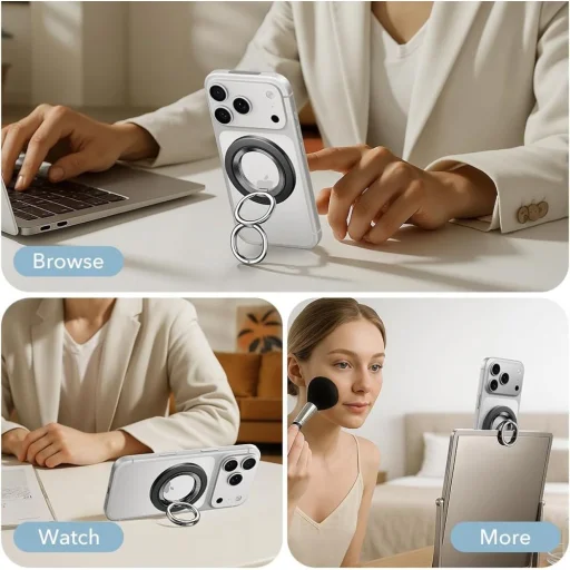 iPhone ESR Magnetic 360 Halolock Magsafe Telefon Gyűrű Fekete - 2